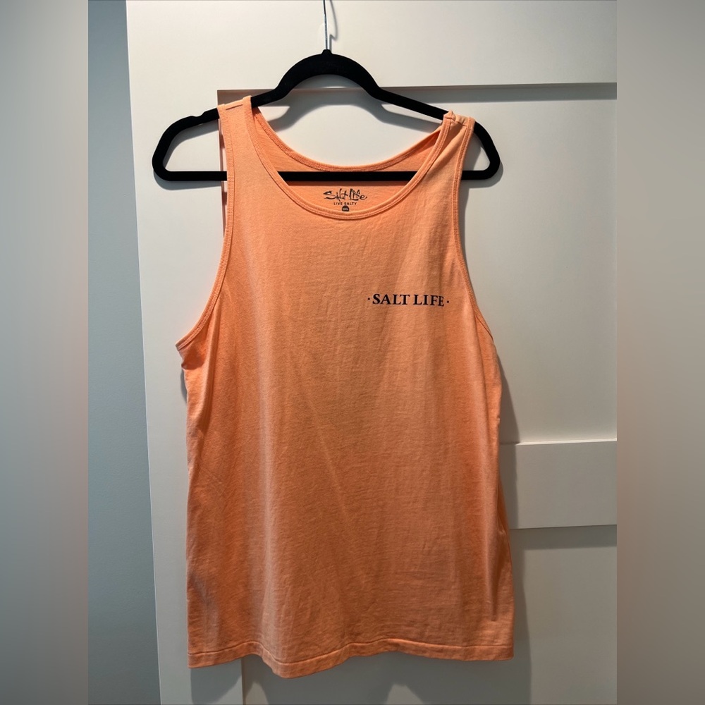 Salt Life Men’s Tank Top Orange Small